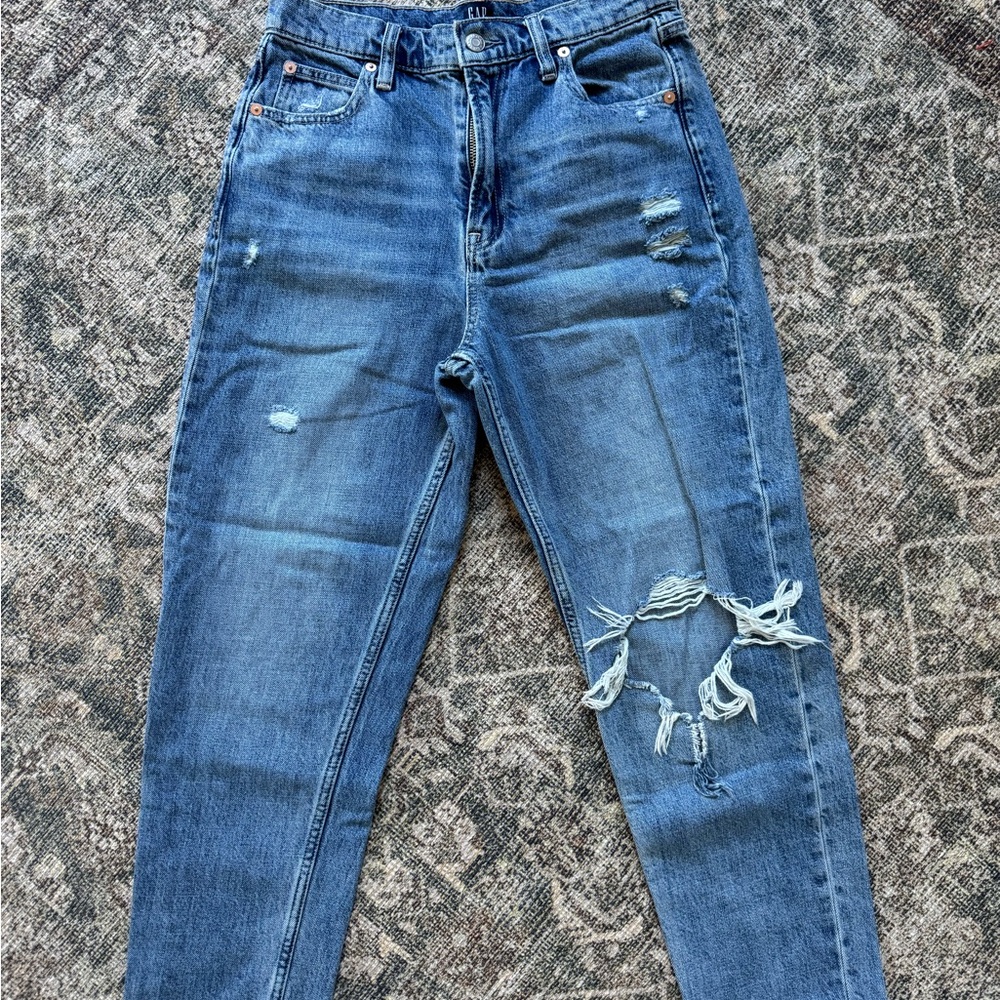GAP Distressed Blue Denim Jeans